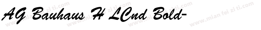 AG Bauhaus H LCnd Bold字体转换